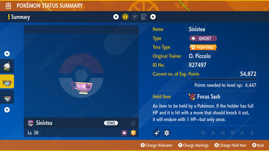 Pokemon Scarlet and Violet Marked Shiny Sinistea-Antique 6IV-EV Trained - Pokemon4Ever