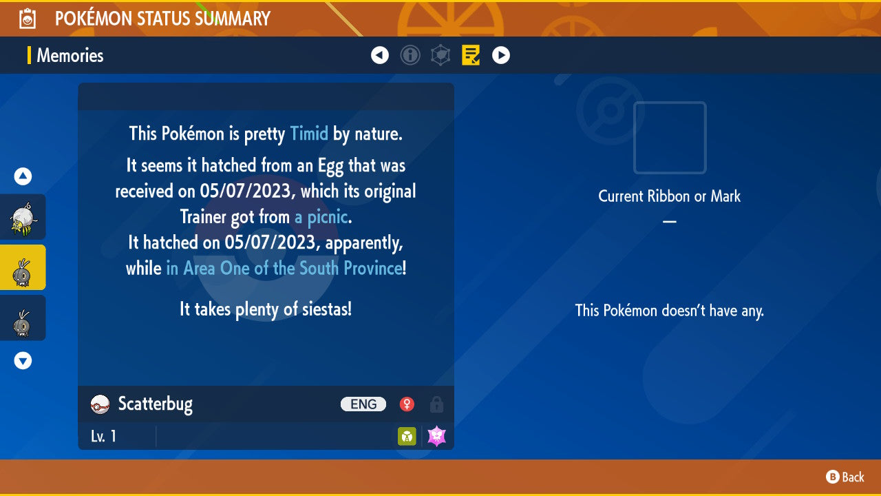 Pokemon Scarlet and Violet Shiny Scatterbug 6IV-EV Trained - Pokemon4Ever