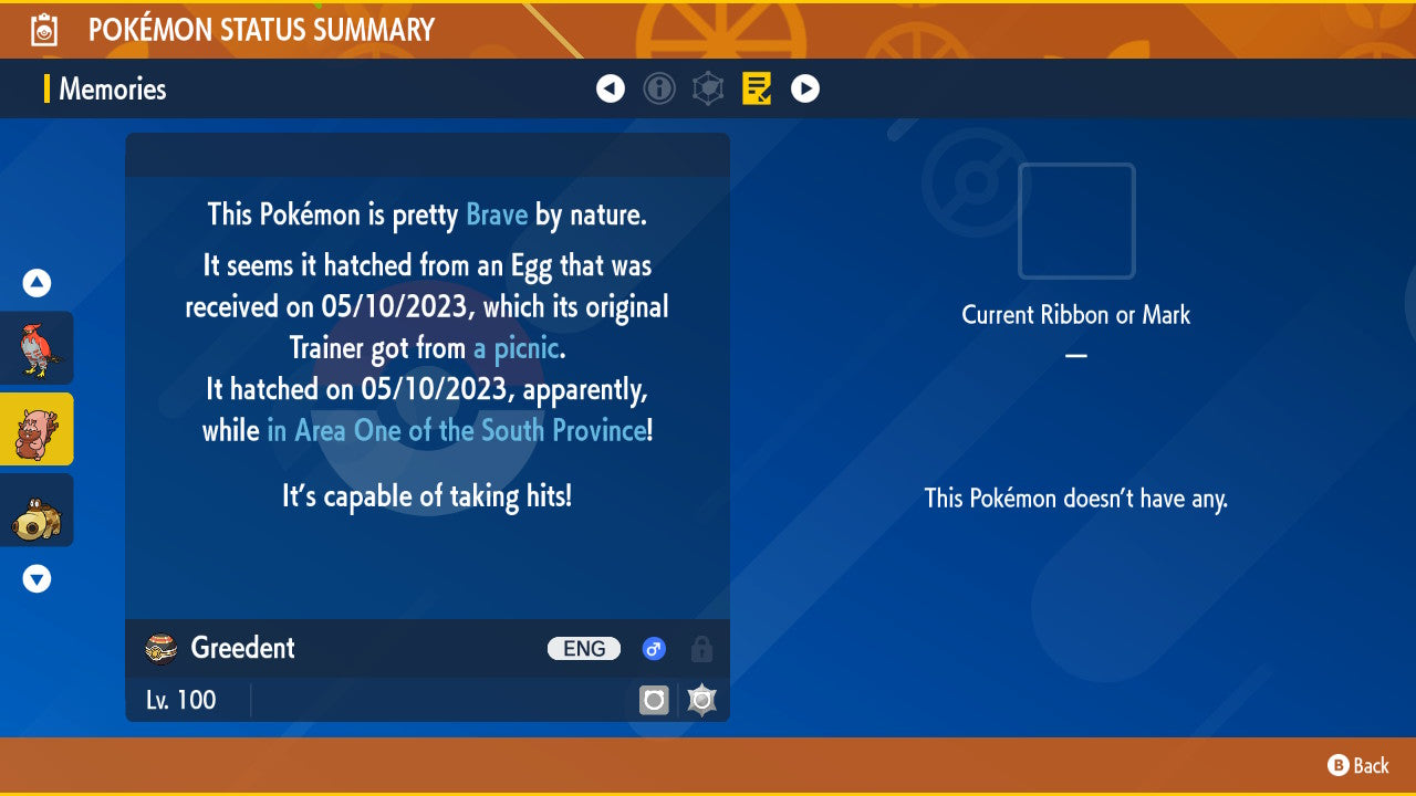 Pokemon Scarlet and Violet Shiny Greedent 6IV-EV Trained - Pokemon4Ever