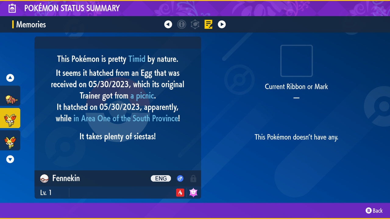 Pokemon Scarlet and Violet Shiny Fennekin 6IV-EV Trained - Pokemon4Ever