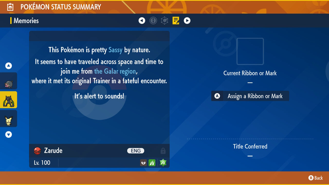 Pokemon Scarlet and Violet Zarude 6IV-EV Trained - Pokemon4Ever