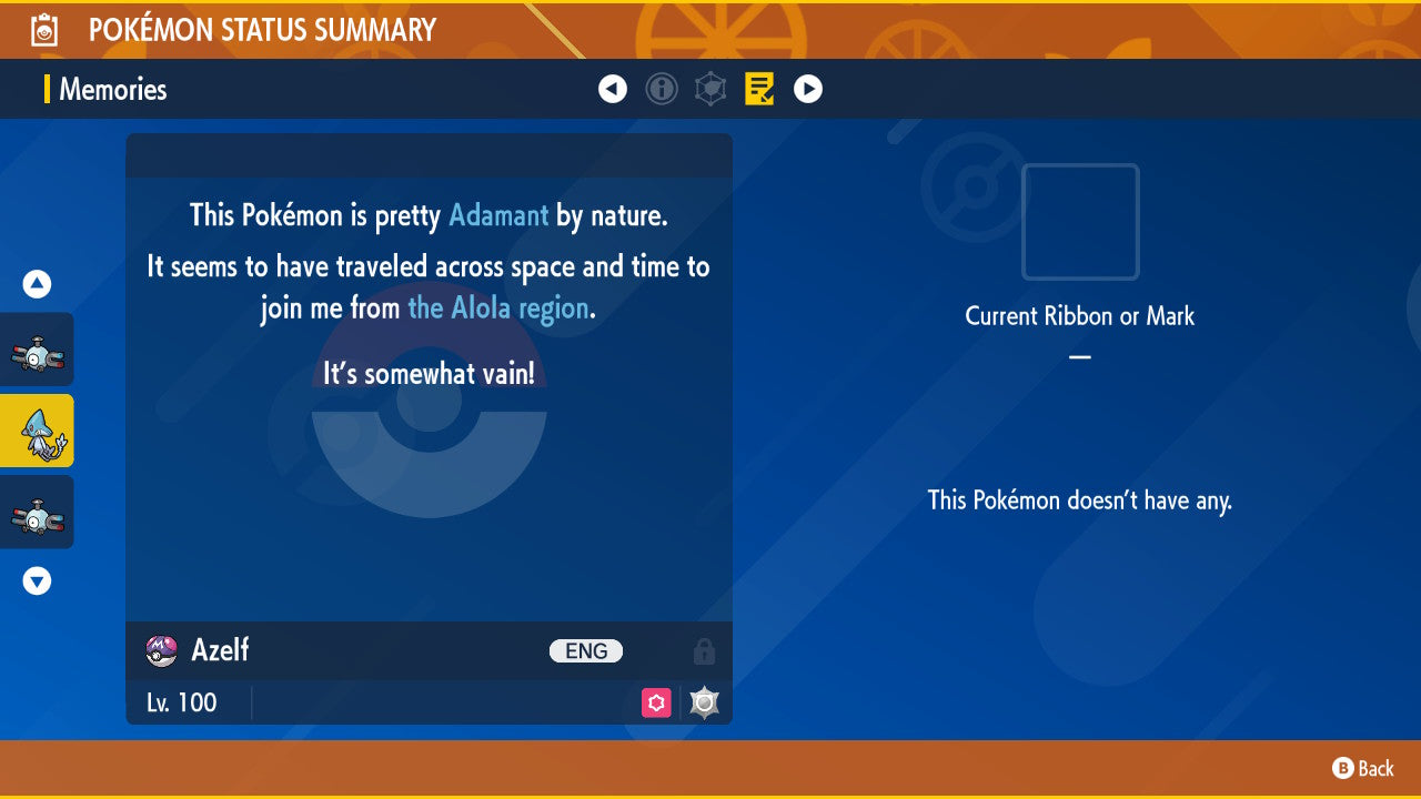 Pokemon Scarlet and Violet Azelf 6IV-EV Trained - Pokemon4Ever