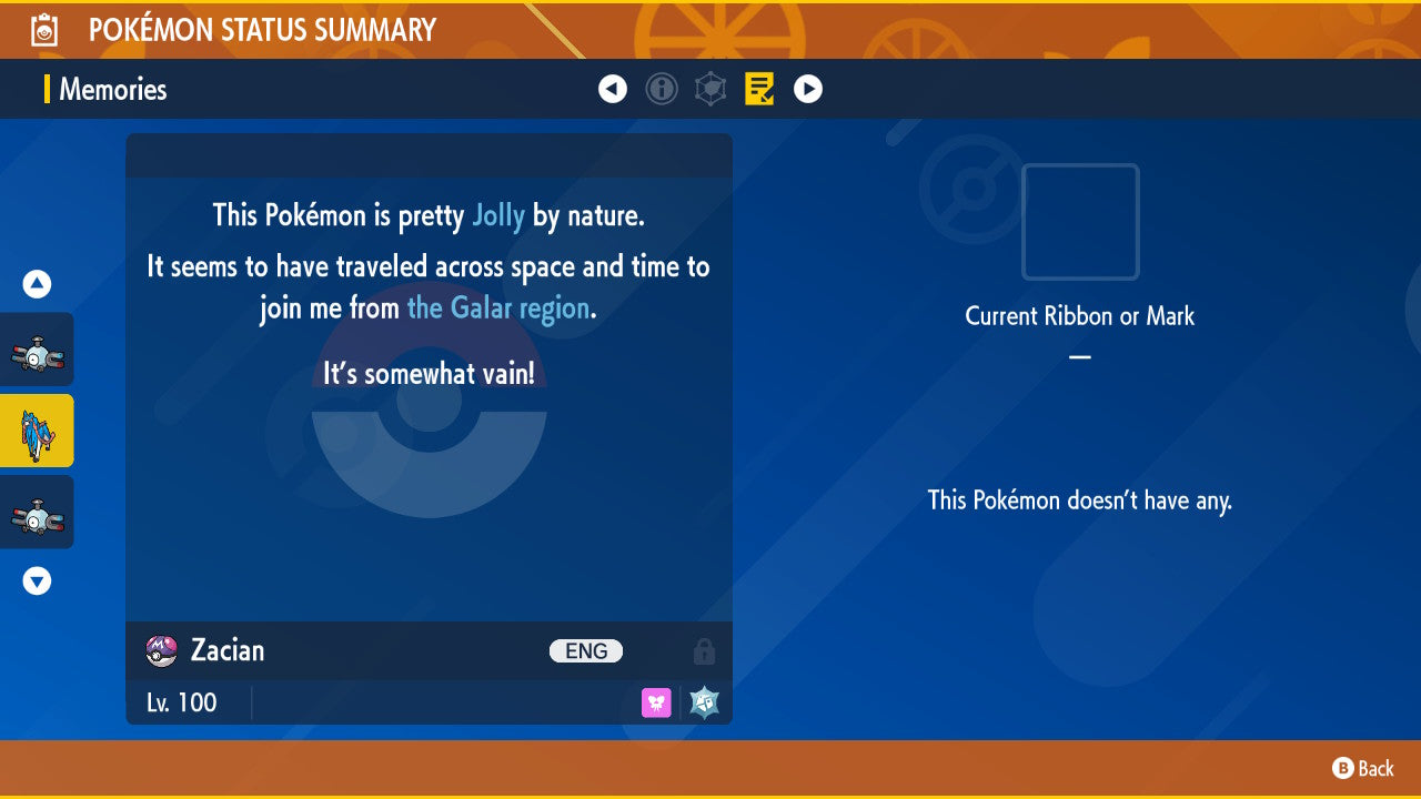 Pokemon Scarlet and Violet Zacian 6IV-EV Trained - Pokemon4Ever