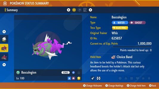 Pokemon Scarlet and Violet Marked Shiny Basculegion-M 6IV-EV Trained - Pokemon4Ever