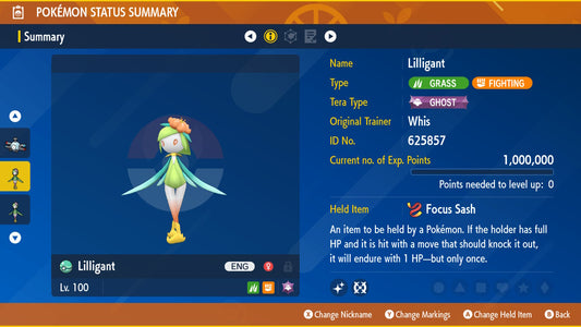 Pokemon Scarlet and Violet Marked Shiny Lilligant 6IV-EV Trained - Pokemon4Ever