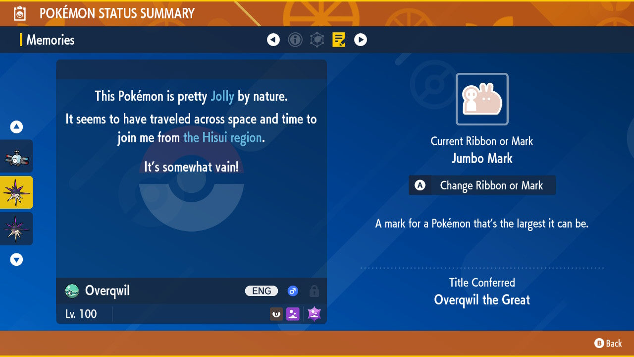 Pokemon Scarlet and Violet Marked Shiny Overqwil 6IV-EV Trained - Pokemon4Ever