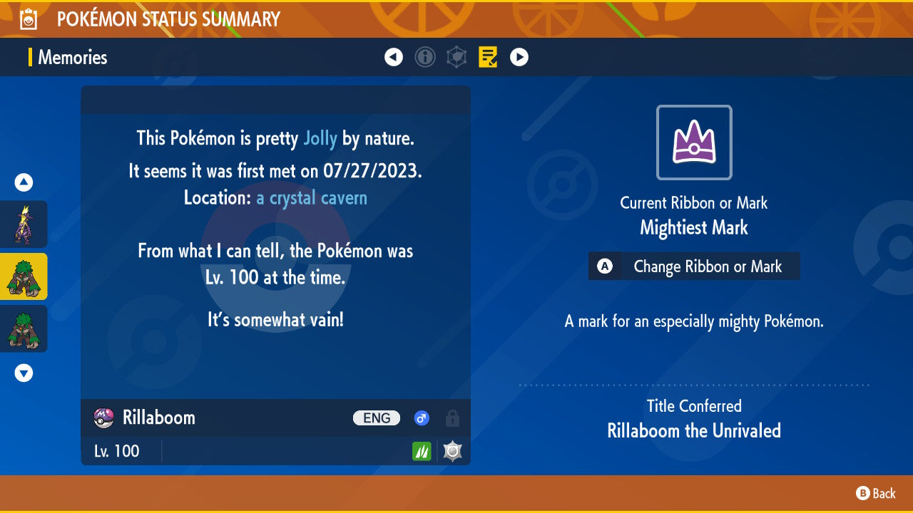 Pokemon Scarlet and Violet Rillaboom The Unrivaled 6IV-EV Trained - Pokemon4Ever