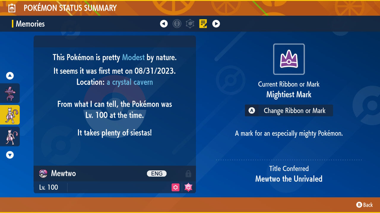 Pokemon Scarlet and Violet Mewtwo The Unrivaled 6IV-EV Trained - Pokemon4Ever