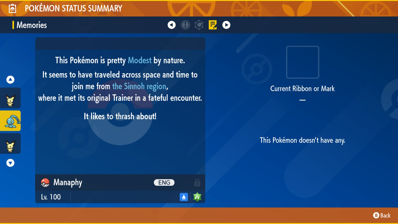 Pokemon Scarlet and Violet Shiny Manaphy 6IV-EV Trained - Pokemon4Ever