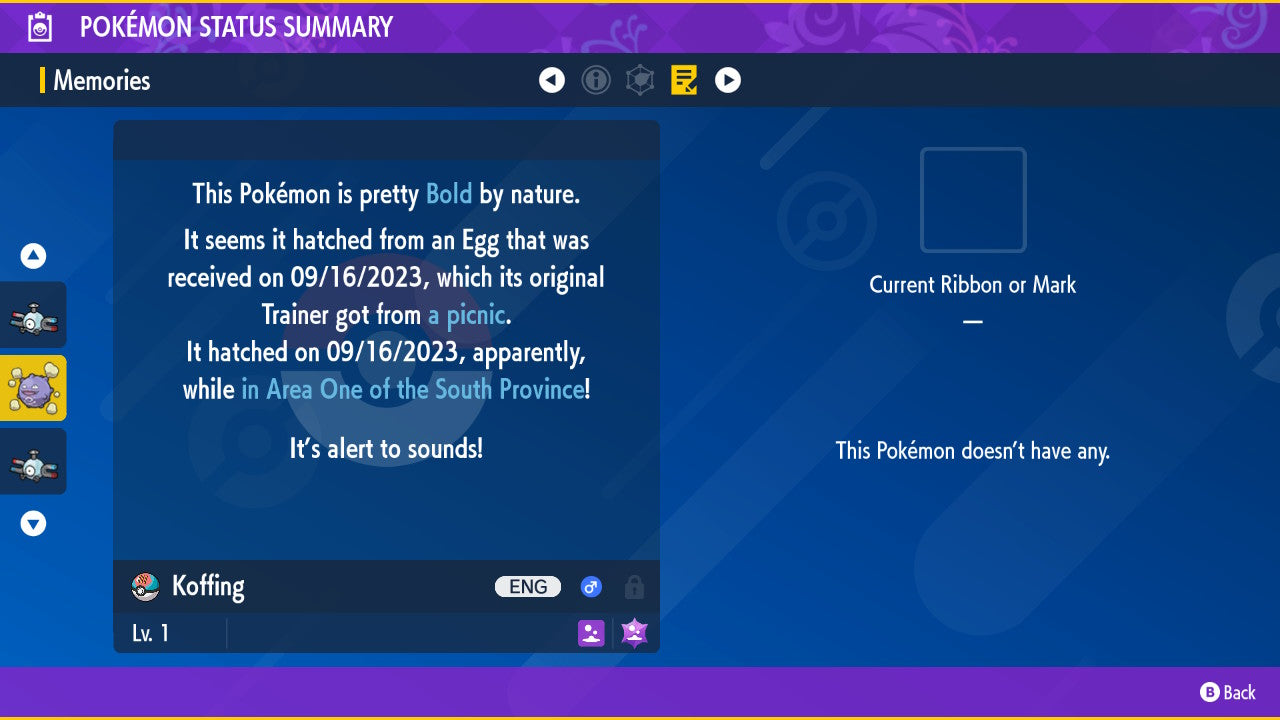 Pokemon Scarlet and Violet Shiny Koffing 6IV-EV Trained - Pokemon4Ever