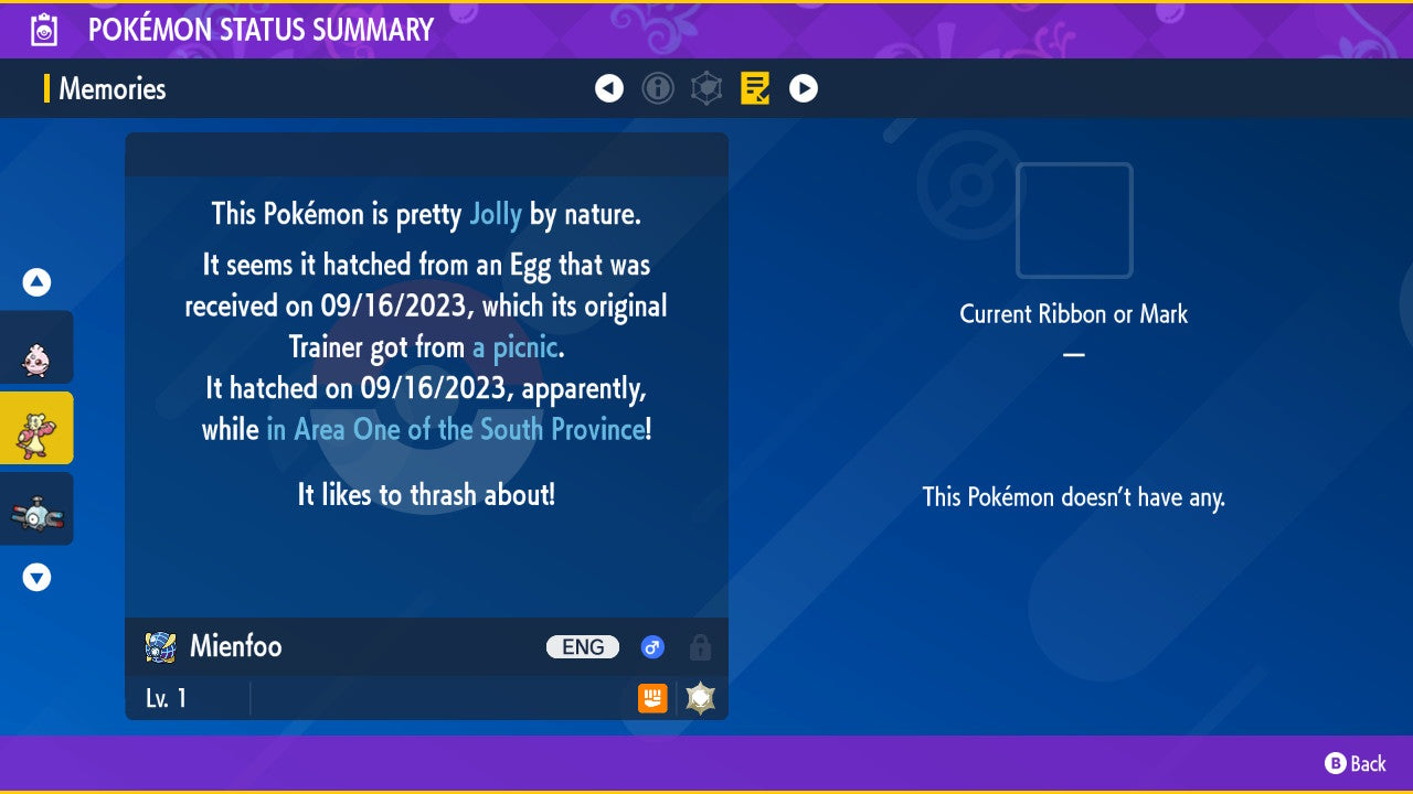 Pokemon Scarlet and Violet Shiny Mienfoo 6IV-EV Trained - Pokemon4Ever