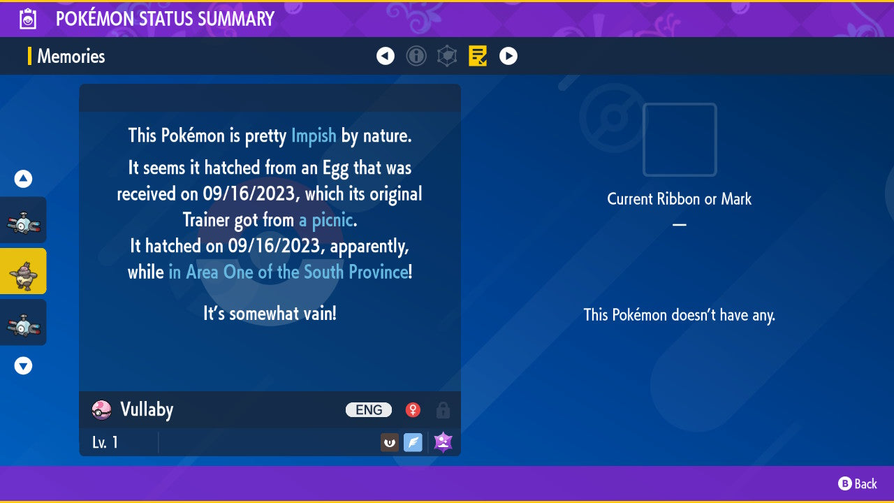 Pokemon Scarlet and Violet Shiny Vullaby 6IV-EV Trained - Pokemon4Ever