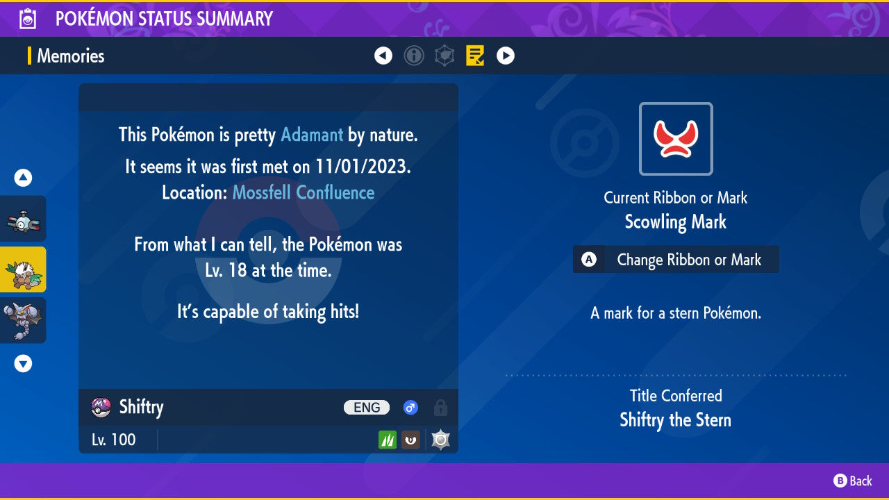 Pokemon Scarlet and Violet Marked Shiny Shiftry 6IV-EV Trained - Pokemon4Ever