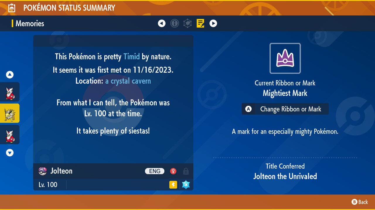 Pokemon Scarlet and Violet Jolteon The Unrivaled 6IV-EV Trained - Pokemon4Ever