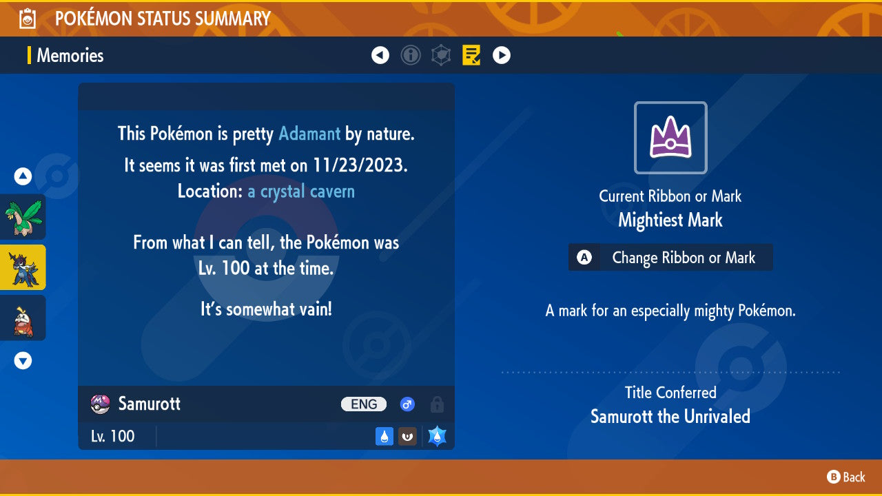 Pokemon Scarlet and Violet Hisuian Samurott The Unrivaled 6IV-EV Trained - Pokemon4Ever