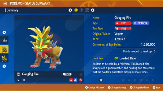 Pokemon Scarlet and Violet Gouging Fire 6IV-EV Trained - Pokemon4Ever