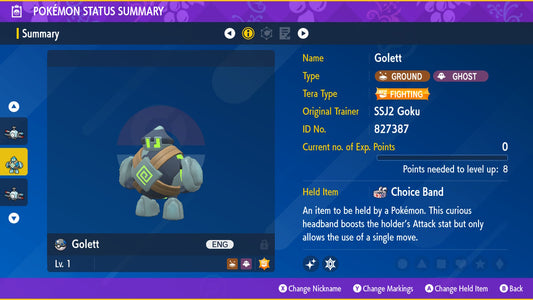 Pokemon Scarlet and Violet Shiny Golett 6IV-EV Trained - Pokemon4Ever