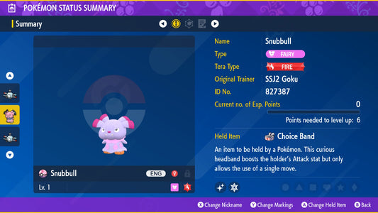 Pokemon Scarlet and Violet Shiny Snubbull 6IV-EV Trained - Pokemon4Ever