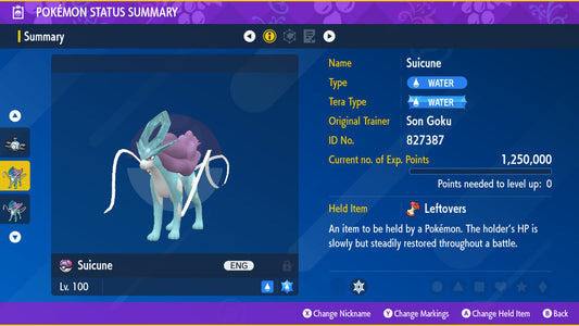 Pokemon Scarlet and Violet Suicune 6IV-EV Trained - Pokemon4Ever