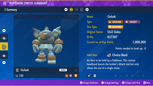 Pokemon Scarlet and Violet Shiny Golurk 6IV-EV Trained - Pokemon4Ever