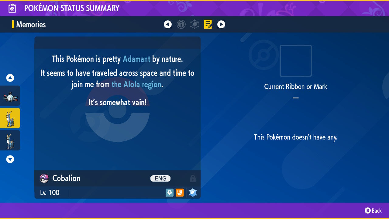 Pokemon Scarlet and Violet Shiny Cobalion 6IV-EV Trained - Pokemon4Ever