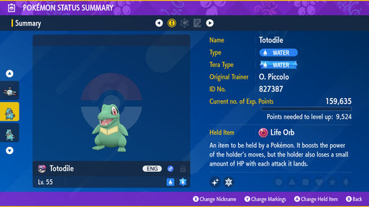 Pokemon Scarlet and Violet Marked Shiny Totodile 6IV-EV Trained - Pokemon4Ever