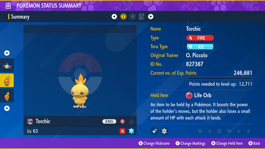 Pokemon Scarlet and Violet Marked Shiny Torchic 6IV-EV Trained - Pokemon4Ever
