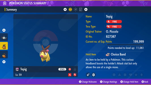 Pokemon Scarlet and Violet Marked Shiny Tepig 6IV-EV Trained - Pokemon4Ever