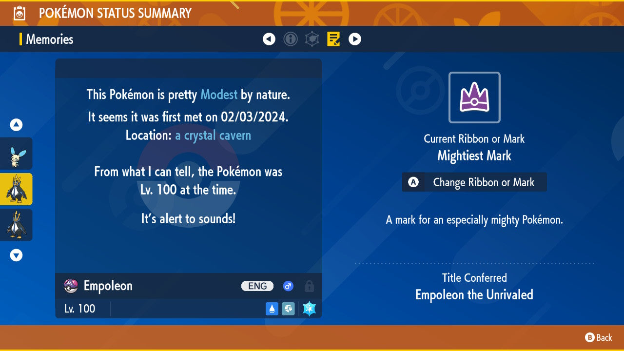 Pokemon Scarlet and Violet Empoleon The Unrivaled 6IV-EV Trained - Pokemon4Ever