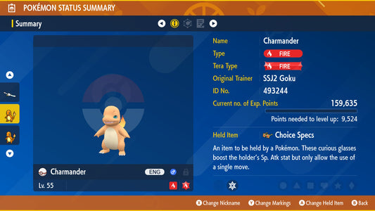 Pokemon Scarlet and Violet Charmander Dawn Mark 6IV-EV Trained - Pokemon4Ever