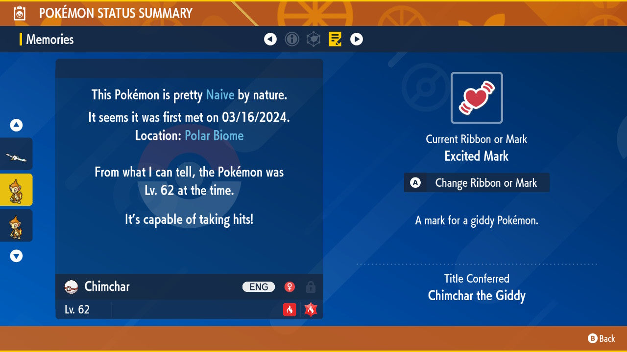 Pokemon Scarlet and Violet Chimchar Excited Mark 6IV-EV Trained - Pokemon4Ever