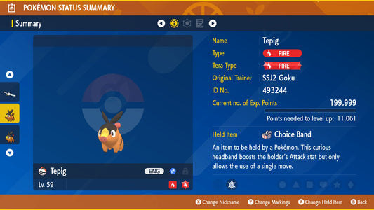 Pokemon Scarlet and Violet Tepig Jumbo Mark 6IV-EV Trained - Pokemon4Ever