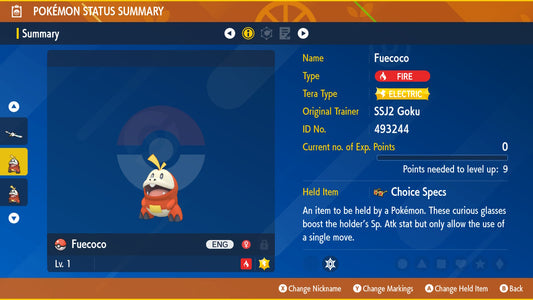 Pokemon Scarlet and Violet Fuecoco Mini Mark 6IV-EV Trained - Pokemon4Ever