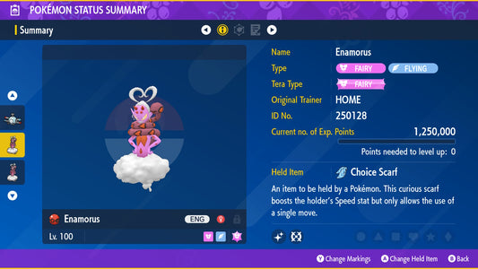 Pokemon Scarlet and Violet Shiny Enamorus 6IV-EV Trained - Pokemon4Ever