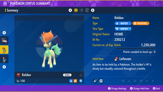 Pokemon Scarlet and Violet Shiny Keldeo 6IV-EV Trained - Pokemon4Ever