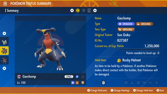 Pokemon Scarlet and Violet Garchomp The Unrivaled 6IV-EV Trained - Pokemon4Ever