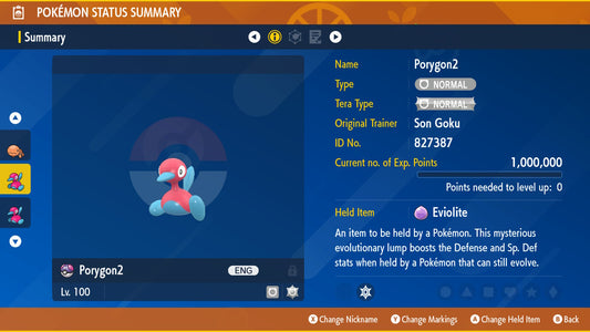 Pokemon Scarlet and Violet Porygon2 The Unrivaled 6IV-EV Trained - Pokemon4Ever