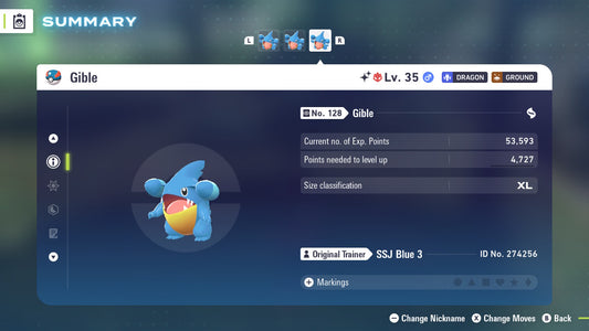 Pokemon Legends ZA Alpha Shiny Gible 6IV-EV Trained - Pokemon4Ever