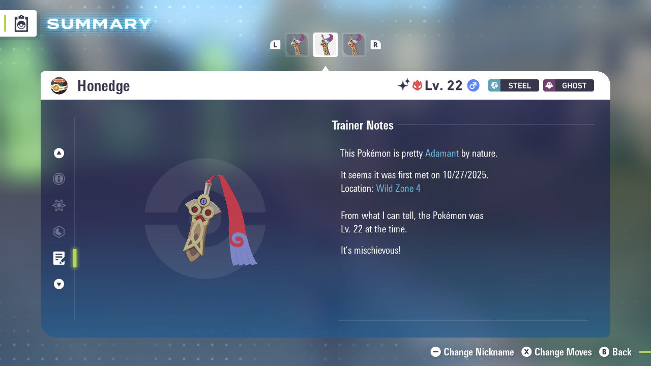 Pokemon Legends ZA Alpha Shiny Honedge 6IV-EV Trained - Pokemon4Ever