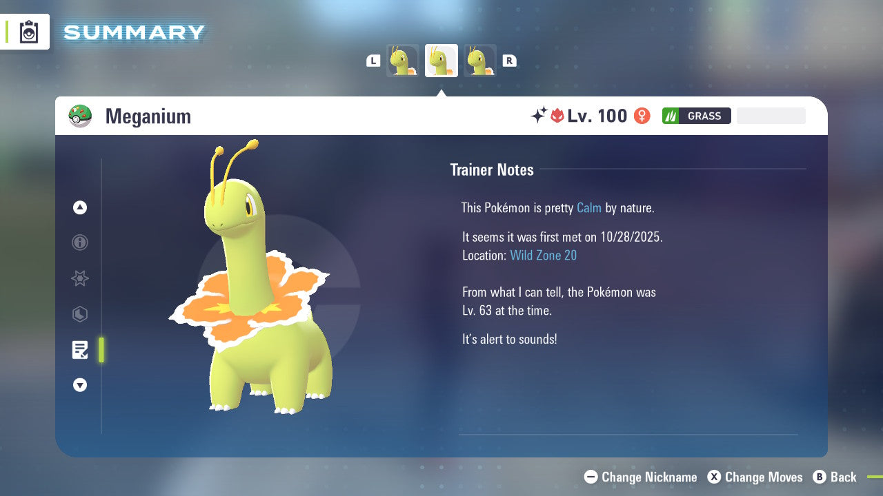 Pokemon Legends ZA Alpha Shiny Meganium 6IV-EV Trained - Pokemon4Ever