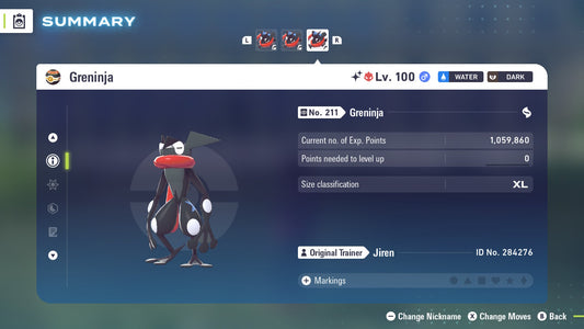 Pokemon Legends ZA Alpha Shiny Greninja 6IV-EV Trained - Pokemon4Ever