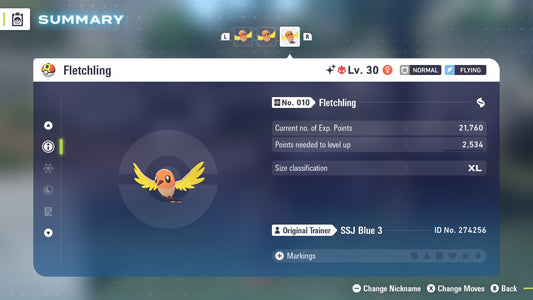 Pokemon Legends ZA Alpha Shiny Fletchling 6IV-EV Trained - Pokemon4Ever