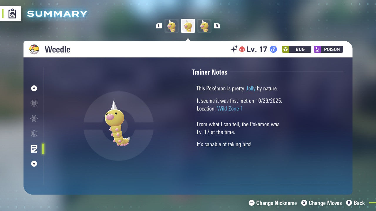 Pokemon Legends ZA Alpha Shiny Weedle 6IV-EV Trained - Pokemon4Ever