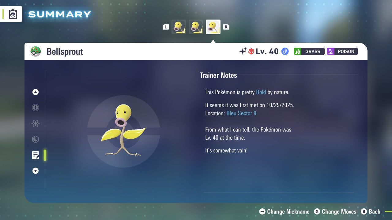Pokemon Legends ZA Alpha Shiny Bellsprout 6IV-EV Trained - Pokemon4Ever