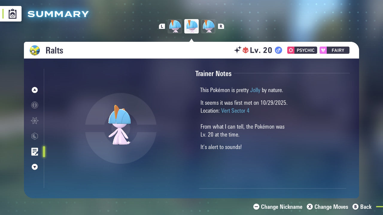 Pokemon Legends ZA Alpha Shiny Ralts-M 6IV-EV Trained - Pokemon4Ever