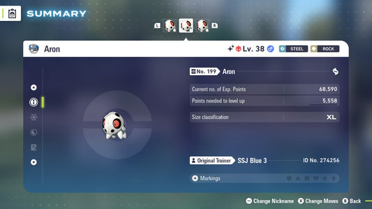 Pokemon Legends ZA Alpha Shiny Aron 6IV-EV Trained - Pokemon4Ever