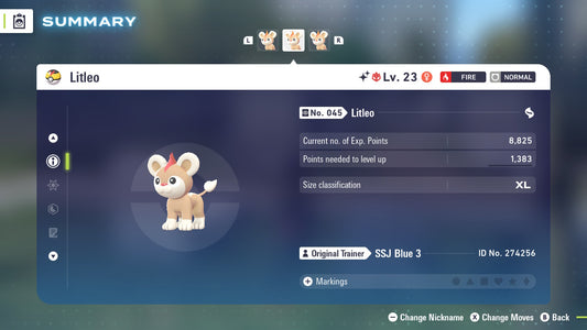 Pokemon Legends ZA Alpha Shiny Litleo-F 6IV-EV Trained - Pokemon4Ever