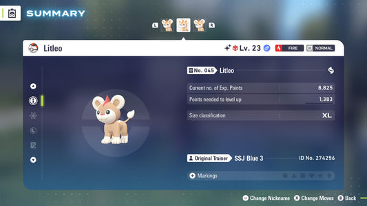 Pokemon Legends ZA Alpha Shiny Litleo-M 6IV-EV Trained - Pokemon4Ever