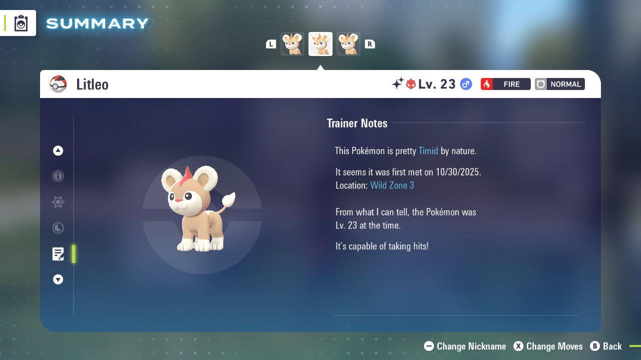 Pokemon Legends ZA Alpha Shiny Litleo-M 6IV-EV Trained - Pokemon4Ever