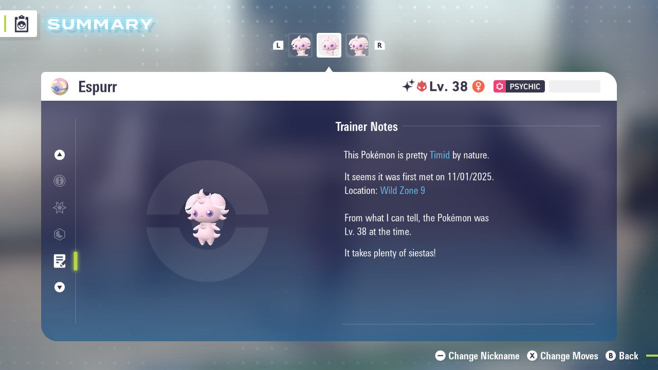 Pokemon Legends ZA Alpha Shiny Espurr-F 6IV-EV Trained - Pokemon4Ever